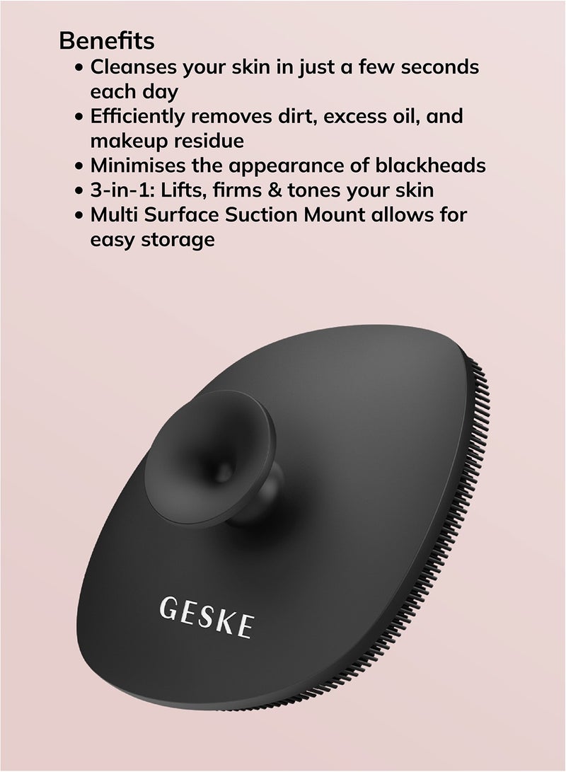 GESKE Geske Foaming Cleanser Lotion,Aloe Vera & Provitamin B5, Deep Cleanse, Exfoliate & Nourish + Sonic Facial Brush 4 in 1 Complete Skincare Set for Radiant, Healthy Skin (Combo Pack)- Grey - Image 5