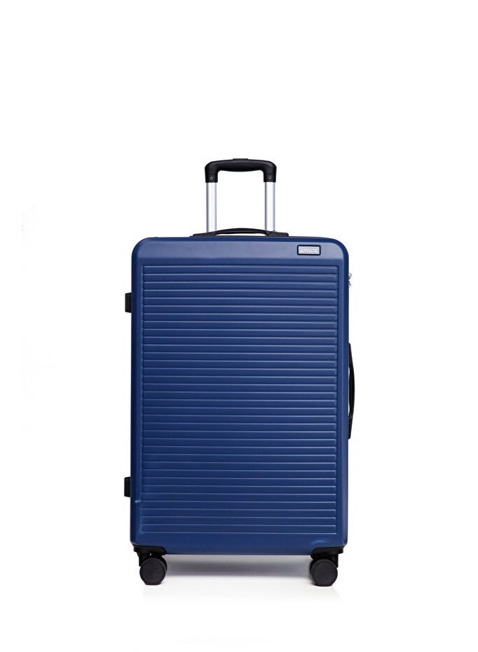 Space Luggage Set of 3 Hardside with Spinner Wheels & Lightweight ABS Luggage , 28/24/20, Dark Blue - Image 2