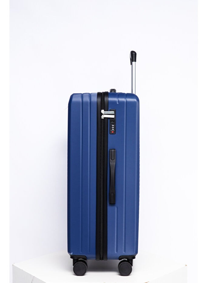 Space Luggage Set of 3 Hardside with Spinner Wheels & Lightweight ABS Luggage , 28/24/20, Dark Blue - Image 3