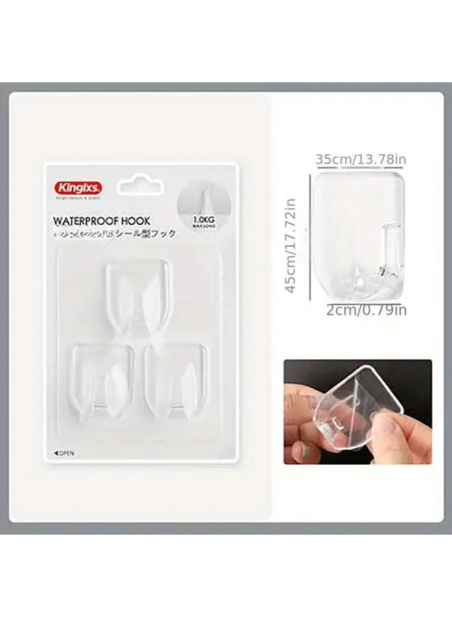 3pcs Strong Glue Trackless Hangers Wall Hooks for Kitchen and Door - Image 1