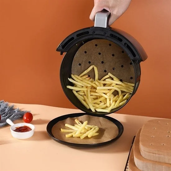 5DM 50 Pcs Air Fryer Baking Paper Disposable Air Fryer Non-Stick Oil Paper Perforated Model