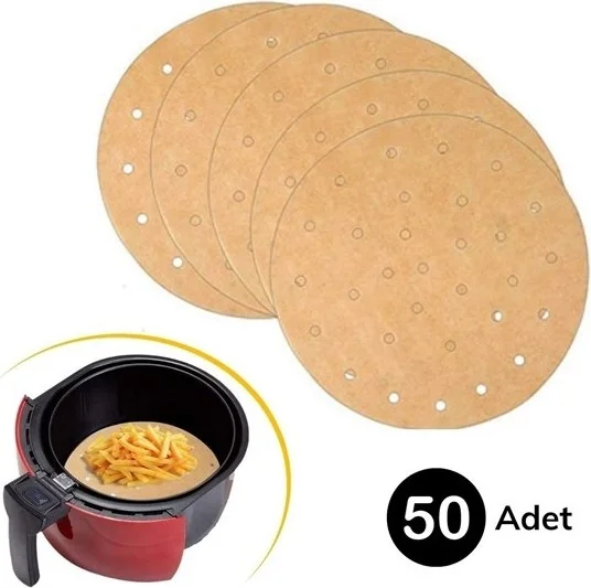 5DM 50 Pcs Air Fryer Baking Paper Disposable Air Fryer Non-Stick Oil Paper Perforated Model