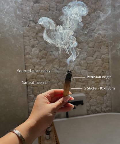 Bursera Palo Santo Sticks, Tree Planted with Every Order, 100% Natural, Ethical & Sustainable, 5-Pack Authentic Real Palo Santo Wood Incense Sticks from Peru for Aromatherapy, Smudging - Image 3