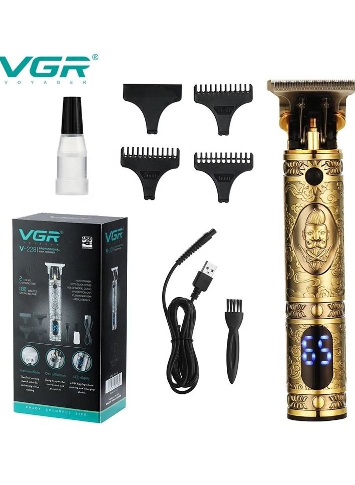 V-228 Professional Rechargeable Hair Trimmer + Gift Bag Dukan Alaa