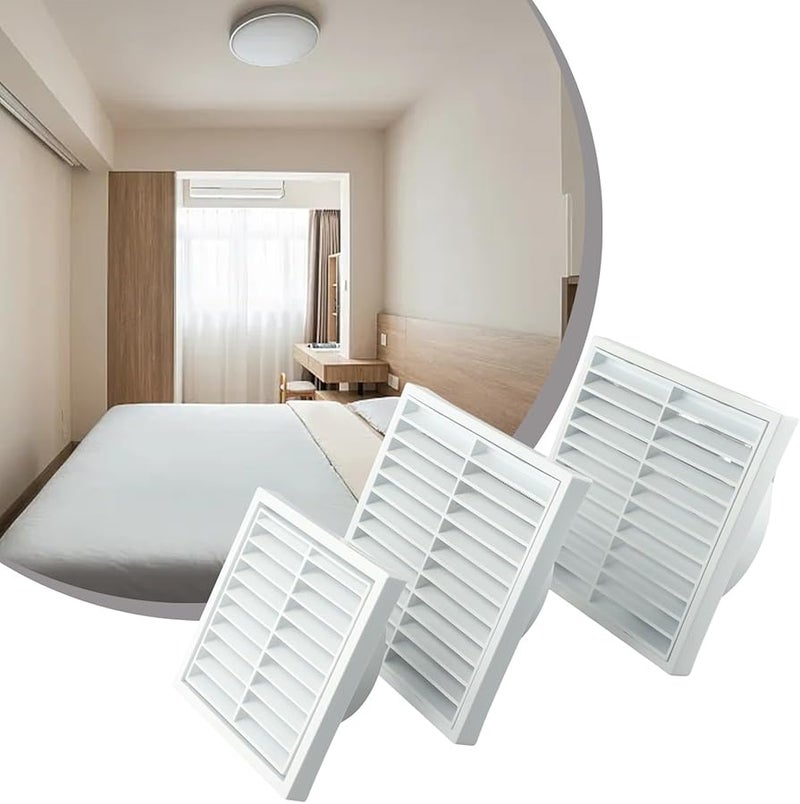 125mm Vent Grille Air Outlet Cover With Steel Mesh For Wall Eave Installation PP Material - Image 4