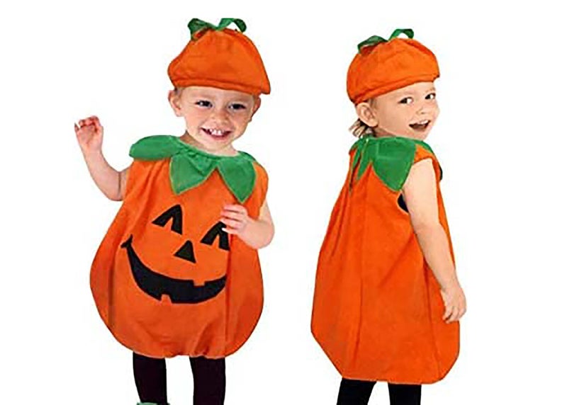 Fancy Agents Halloween Pumpkin Dress with Cap and Mask for Kids | Cute Fancy Dress Costume for Girls & Boys | Trick or Treat Outfit for Halloween Parties, School Events, Cosplay & Stage Performances - Image 5