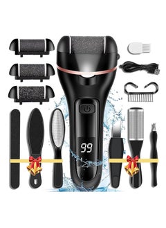 General Callus Remover for Feet, 13-in-1 Professional Pedicure Tools Foot Care Kit, Foot Scrubber Electric Feet File Pedi for Hard Cracked Dry Dead Skin, 3 Rollers, 2 Speed, Battery Display  - Image 1