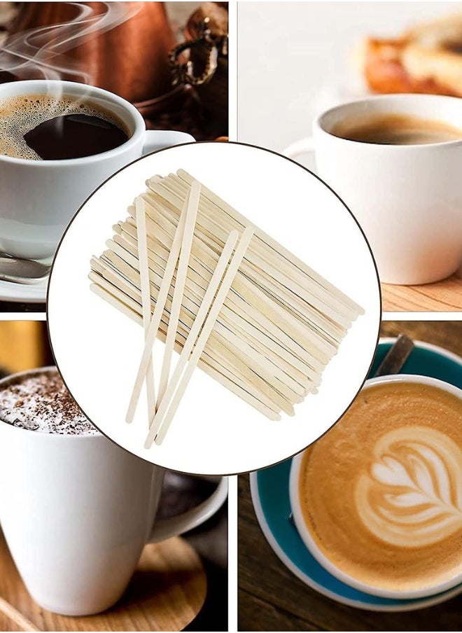Halapack - [500 PCS] Halapack Disposable 14cm Individual Wrapped Wooden Coffee Stirrer Stick - Image 1