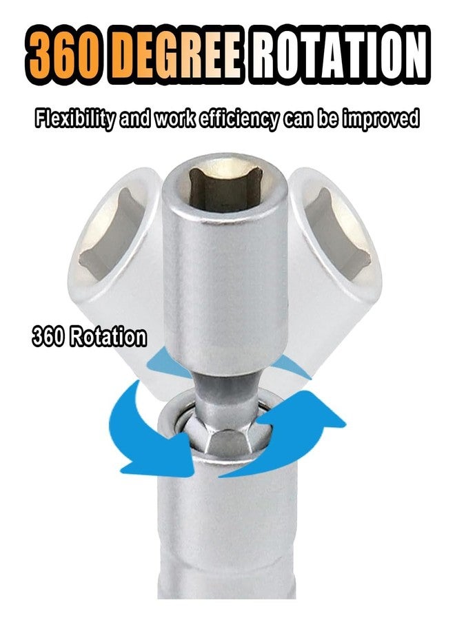 Hetkrishi 16mm Magnetic Swivel Spark Plug Socket, Thin Wall 3/8 Inch Drive 12-Point Standard Spark Plug Socket Removal Tool 360-degree Rotation, Suitable for Most Car Models - Image 3