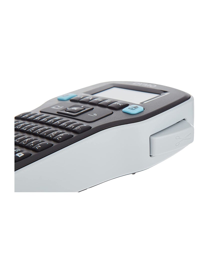 DYMO Labelmanager, 160 label maker starter kit handheld label maker machine + 1 tape 12Mmx7 mtr white qwerty keyboard Ideal for office or home value pack,
