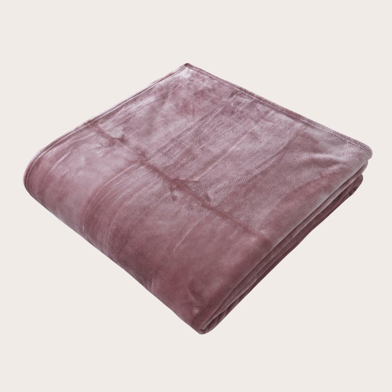 MORANO Viva Soft Blanket | Double Size 220x240 cm | Lightweight 250 gsm | Color - Dusty Rose Pink | Ideal for Beds, Sofa or Travel - Image 3