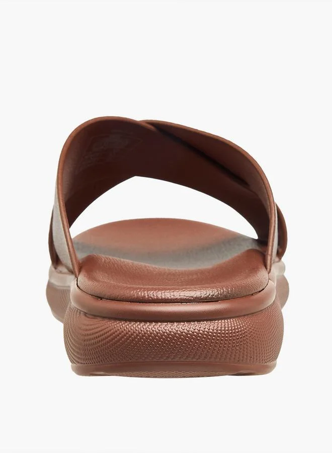 LBL by Shoexpress TAN Men Solid Cross Strap Sandals for Men | Best Price UAE