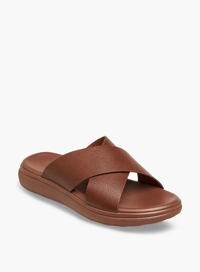 ال بي ال من شو اكسبرس Men Solid Cross Strap Sandals