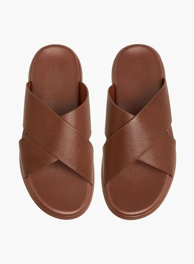 ال بي ال من شو اكسبرس Men Solid Cross Strap Sandals