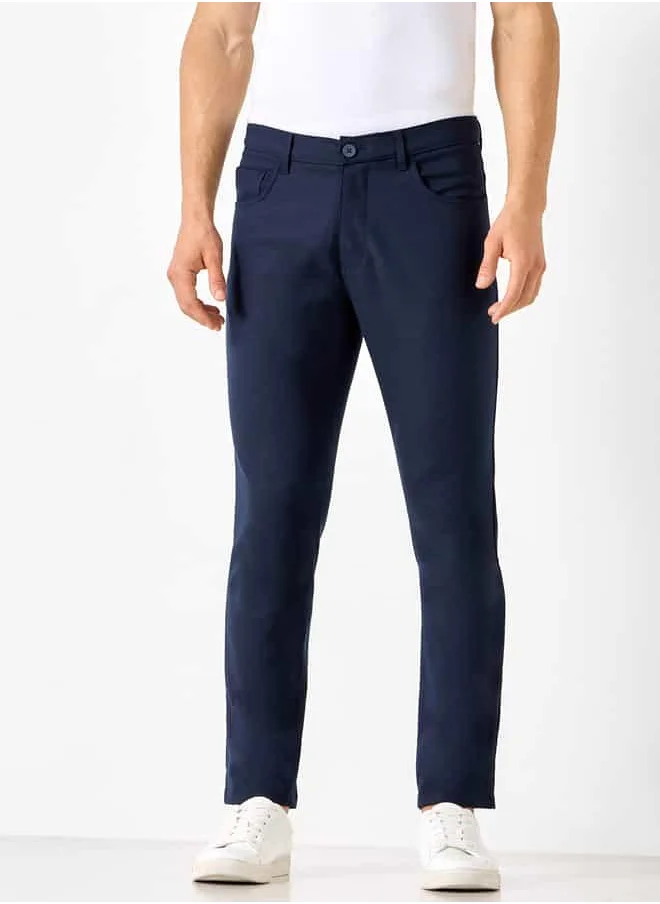 ايكونيك Iconic Slim Fit Pants with Pockets