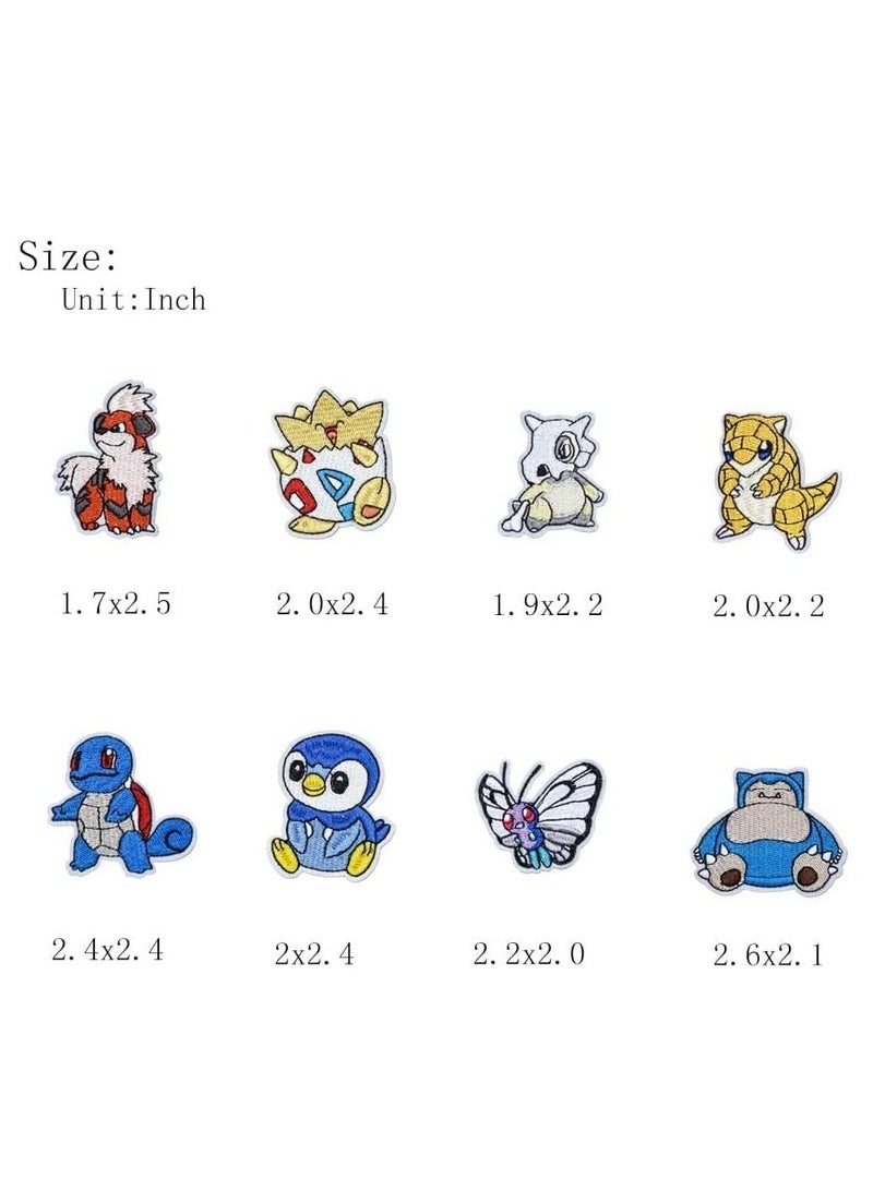 Iron on Patches, 16 Pieces Embroidered Applique Sonic Patches,Sew On Iron on Patches Fabric Repair Patches Cartoon Sonic Patches for Kids Adult Clothes Jeans Jackets Hats Shoes Backpacks - Image 2