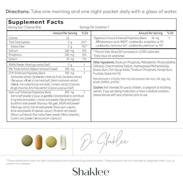 Shaklee - 7-Day Healthy Cleanse: Complete System Reset, and Energy Boost - With Probiotics, Liver Support, and Herbal Cleanse - Step-by-Step Guide - 7 Daily Morning & Night Packets - Image 2