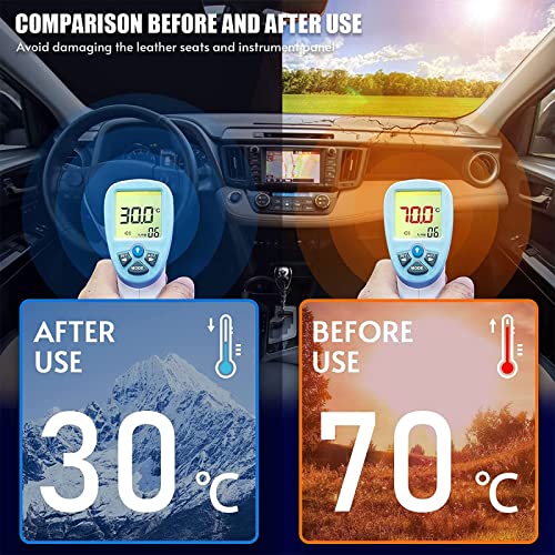 GZSH Front Windshield Sunshade Compatible with Charger Challenger Durango Ram Models Avenger Foldable Custom Fit Windshield Sun Shade Front Window Sun Shade Shield Protector - Image 4