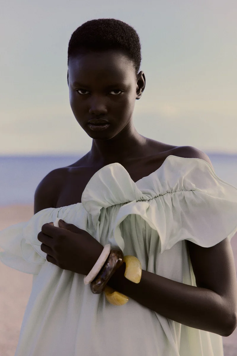 H&M Frilled off-the-shoulder dress