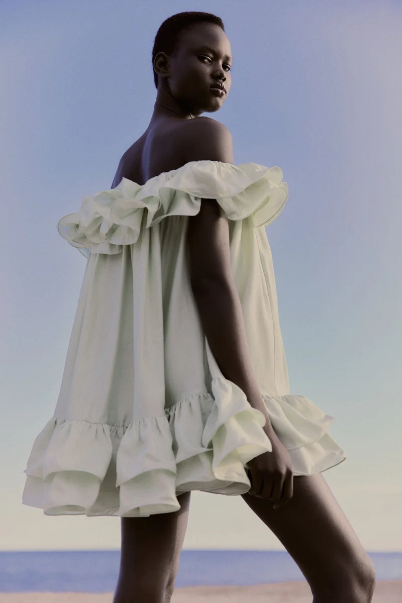 H&M Frilled off-the-shoulder dress