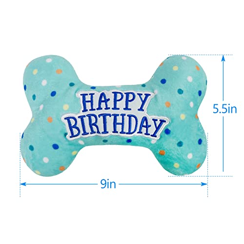 Prime Pets Dog Birthday Toys, Plush Dog Squeaky Toys, Stuffed Puppy Chew Toy for Small Medium Large Dogs, Bone Pet Toy - Image 3