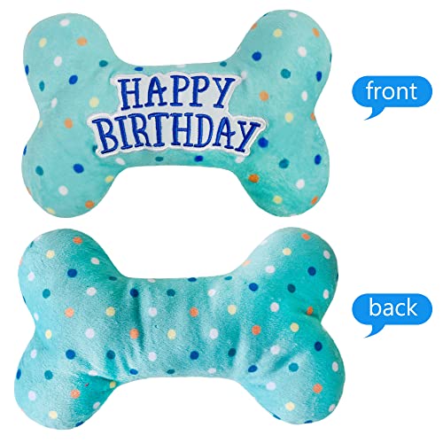 Prime Pets Dog Birthday Toys, Plush Dog Squeaky Toys, Stuffed Puppy Chew Toy for Small Medium Large Dogs, Bone Pet Toy - Image 4