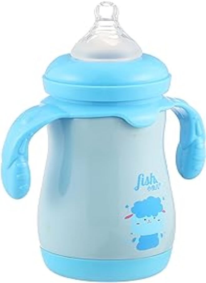 FISH Little Fish Baby Bottle with Handles 280 ml - Blue 