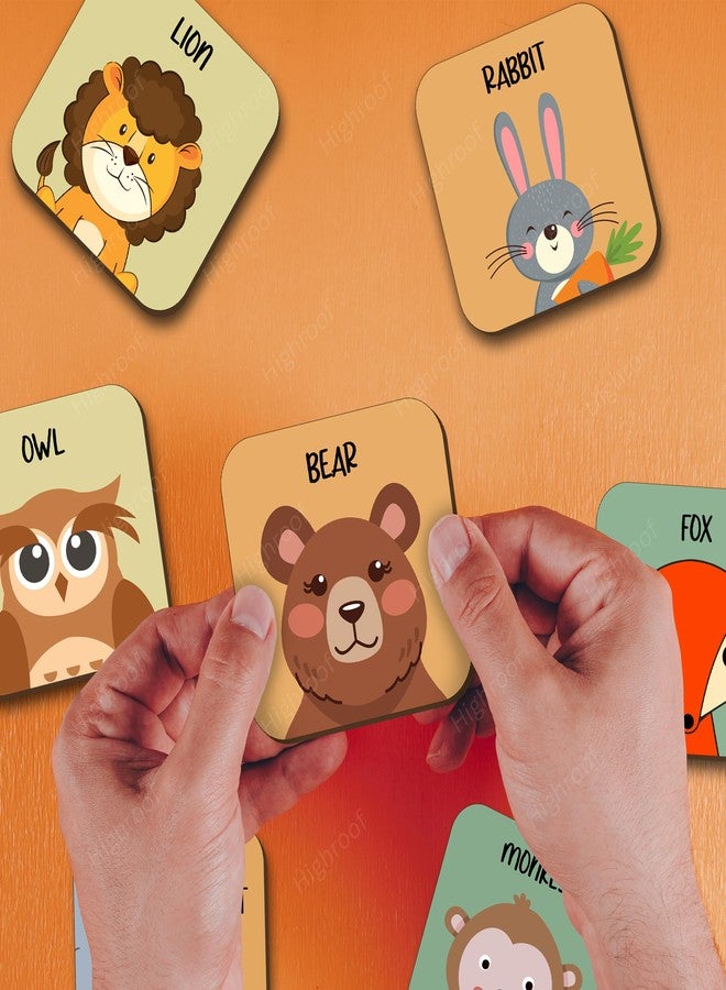 HighRoof Puzzle for Toddlers Montessori Wooden Educational Board with Sight, Taste, Touch, Hearing & Smell – Colorful Matching Game for Kids Age 2 3 4 5 6 7+ Years (Memory Game) - Image 3