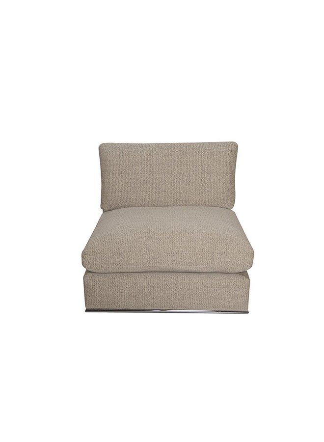 DANUBE HOME Paddington 1 Seater Armless Fabric Modular Sofa Accent Chair Modern Design One Seat Sofas Comfortable Living Room Seating Furniture For Home L 96 x W 103 x H 66 cm Melange Brown - Image 2