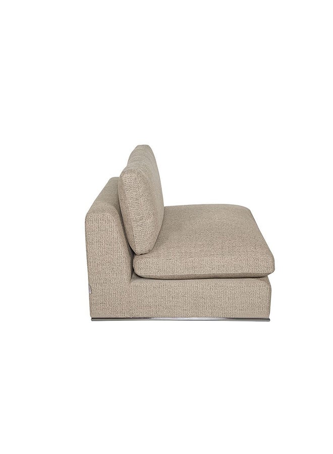 DANUBE HOME Paddington 1 Seater Armless Fabric Modular Sofa Accent Chair Modern Design One Seat Sofas Comfortable Living Room Seating Furniture For Home L 96 x W 103 x H 66 cm Melange Brown - Image 3