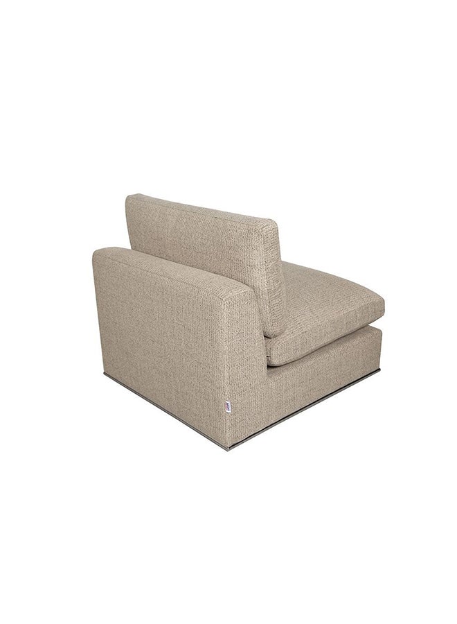 DANUBE HOME Paddington 1 Seater Armless Fabric Modular Sofa Accent Chair Modern Design One Seat Sofas Comfortable Living Room Seating Furniture For Home L 96 x W 103 x H 66 cm Melange Brown - Image 5