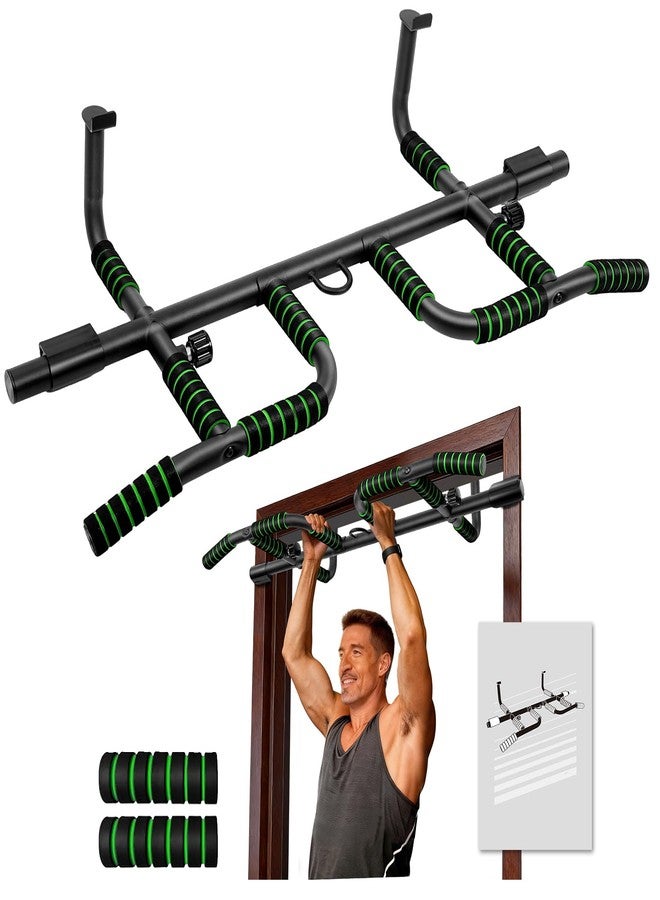 VBSD Upgrade Pull Up Bar for Doorway With Ergonomic Grip, Upto 440 Lbs Capacity No Screws Pullup Bar for Home Gym Indoor Exercise Strength Training, Authorized Under US Patent - Image 1