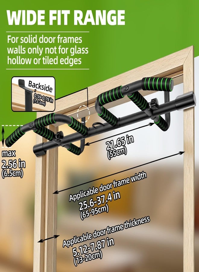 VBSD Upgrade Pull Up Bar for Doorway With Ergonomic Grip, Upto 440 Lbs Capacity No Screws Pullup Bar for Home Gym Indoor Exercise Strength Training, Authorized Under US Patent - Image 4
