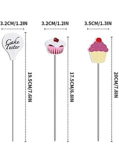 Oasisgalore 3 PCS Stainless Steel Cake Tester Set - Cake Probes & Skewers for Muffins, Cupcakes & Breads  - Image 3