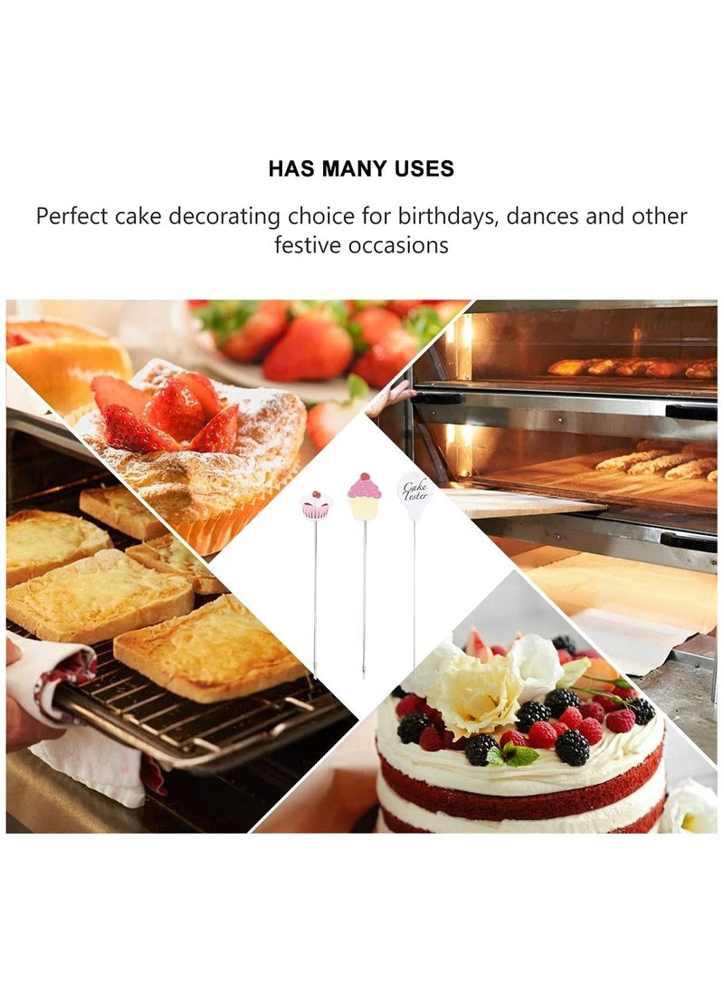 Oasisgalore - 3 PCS Stainless Steel Cake Tester Set - Cake Probes & Skewers for Muffins, Cupcakes & Breads - Image 1
