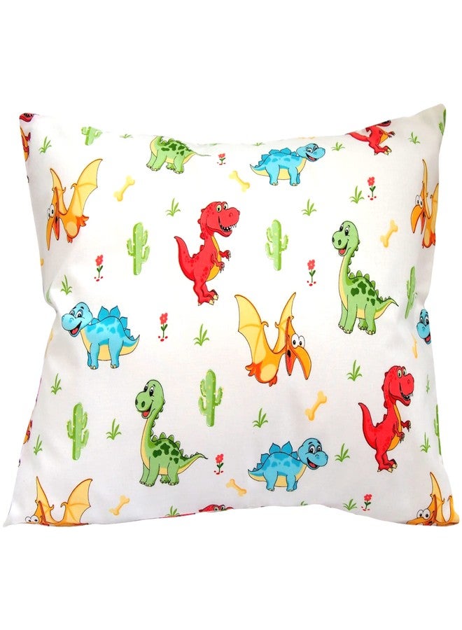 Comfy Turtles Toddler Pillowcase 13x18 Dinosaur - Cotton Travel Pillowcase Cover, Soft Dinosaur Pillow Cases for Toddler Boys - Multicolored Dinosaurus - Image 1