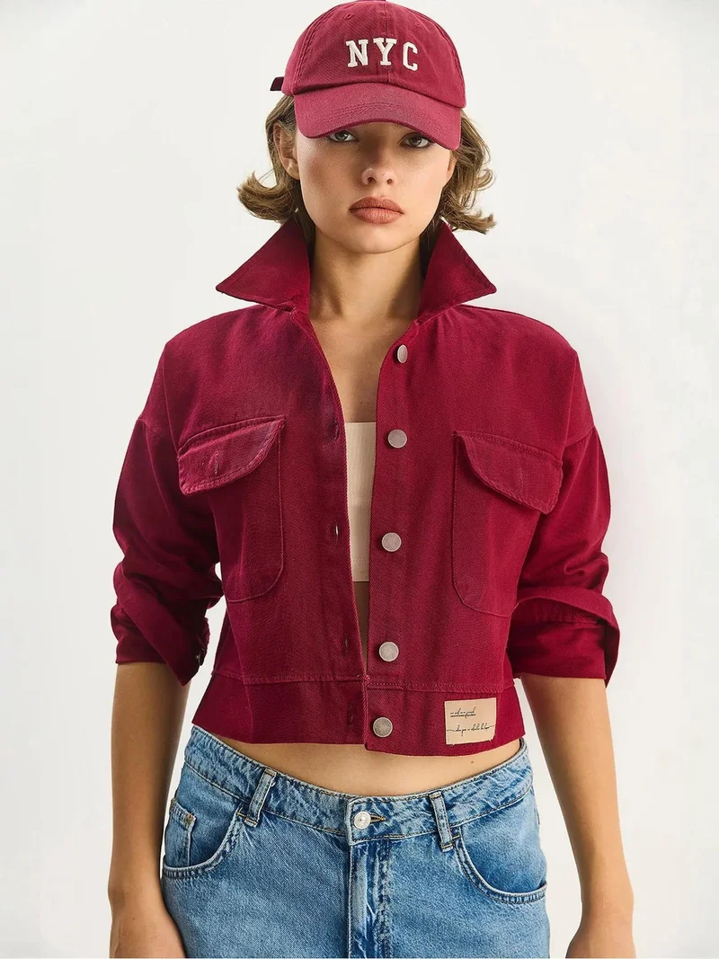 Bianco Lucci LUCCI Gabardine Buttoned Jacket