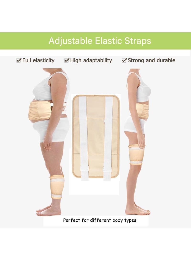 general Back, Neck, Legs and Knees Castor Oil Wraps, 6-Piece Reusable Organic Cotton Castor Oil Wrap Sleeves, Flannel Castor Oil Compression Pads - Image 5