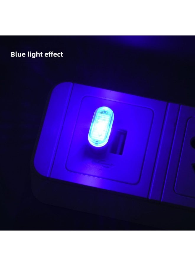 Mini USB Night Light USB Headlamp Car Headlamp USB Car Headlamp USB Light Colorful Light-Color:H2111-blue Light-Size:Single Opp Bag  - Image 1