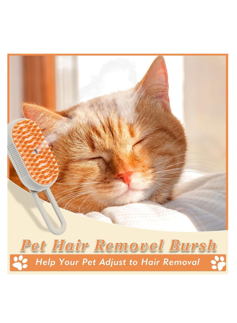 3 in 1 Electric Pet Steam Brush, Hair Removal Spray, 360° Rotating Handle, Silicone Steam Massage Comb, Rechargeable, Multifunctional Pet Grooming Brush for Dog Cat Grooming and Easy Hair Removal - Image 4
