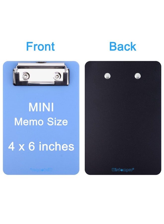 ويزدوم برو حافظة صغيرة Wisdompro 2 حزمة 4 × 6 لوحات مشبك صغيرة لدفاتر الملاحظات حجم المذكرة قوائم الجيب استلام أسود أزرق  - Image 3