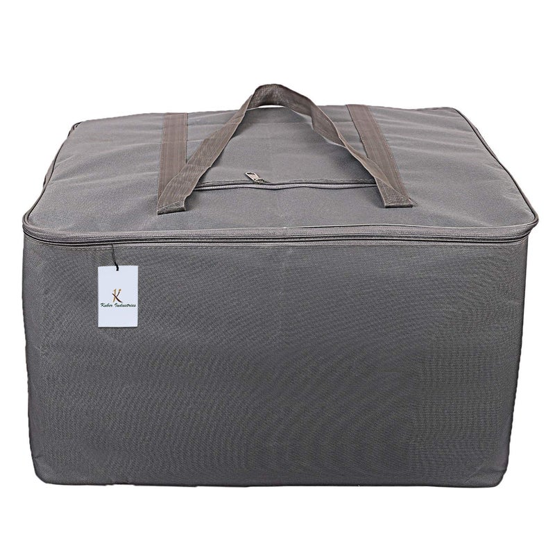 Kuber Industries Plain Deisgn Rexene Underbed Storage Organizer GreyStandardCTKTC0874 - Image 4