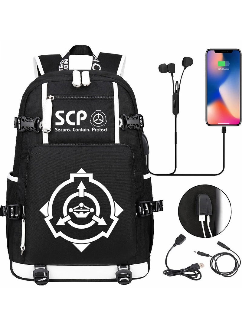 USB Print Youth Casual Travel Backpack