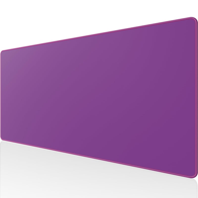 KTRIO Large Gaming Mouse Pad Desk Mat, Superior Micro-Weave Cloth, Non-Slip Rubber Base, Stitched Edges, Water-Resistant, for Gamer, Office & Home, 31.5 x 15.7 Inchï¼ŒViolet Purple - Image 1