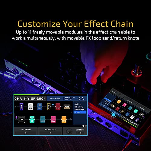 VALETON GP-200R Multi Effects Processor Multi-Effects Guitar Bass Pedal with Expression Pedal FX Loop MIDI I/O Amp Modeling IR Cabinets OTG USB Audio Interface - Image 4