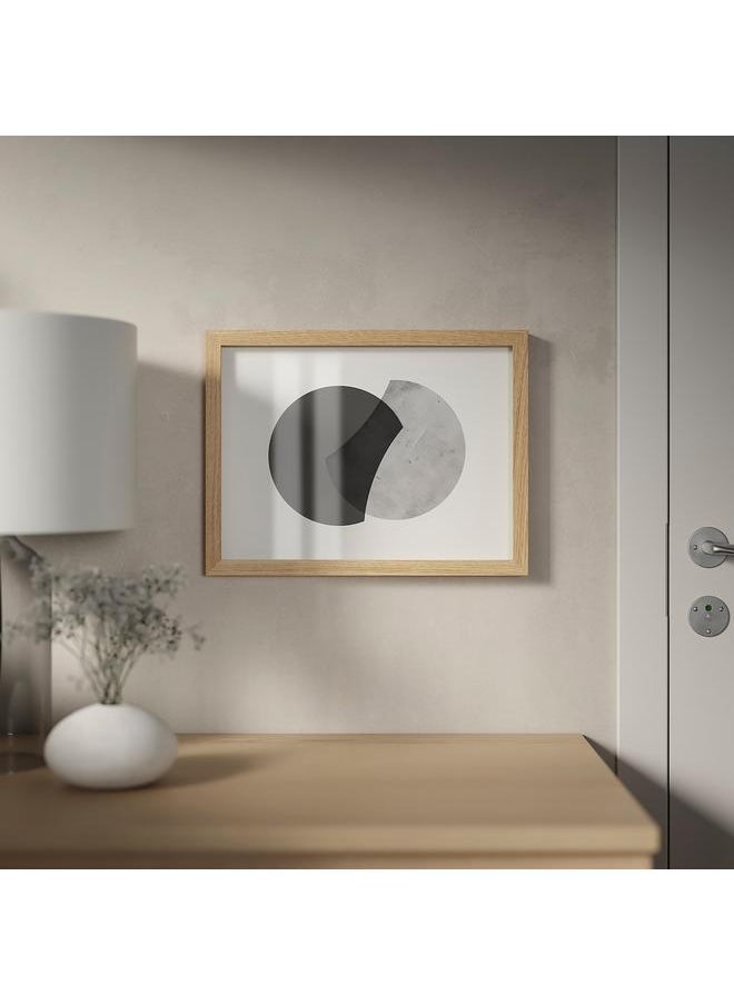 زبون - إطار، تأثير البلوط، 30 × 40 سم - Image 1