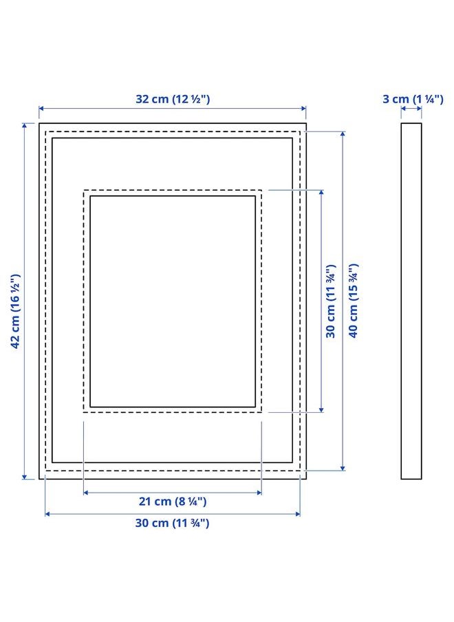 زبون - إطار، تأثير البلوط، 30 × 40 سم - Image 1