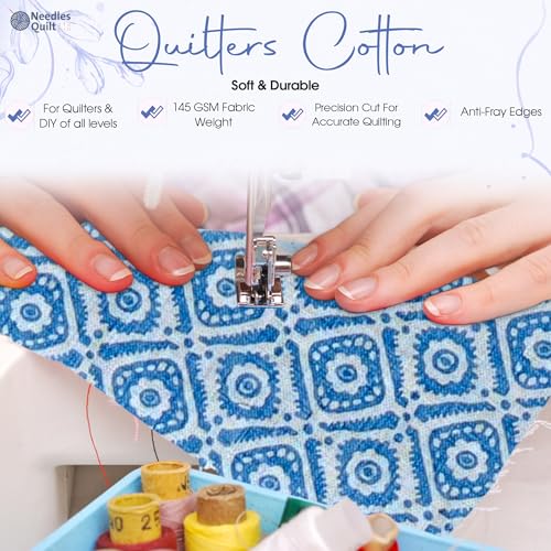 NEEDLES QUILT STUDIO Jelly Roll Fabrics for Quilting Clearance 40 Strip 2.5" x 44" | Cotton Strips Bundles – Perfect Quilting Fabric for Sewing, Precut Quilt Projects, and DIY Crafts (Scandinavian Cottage) - Image 4