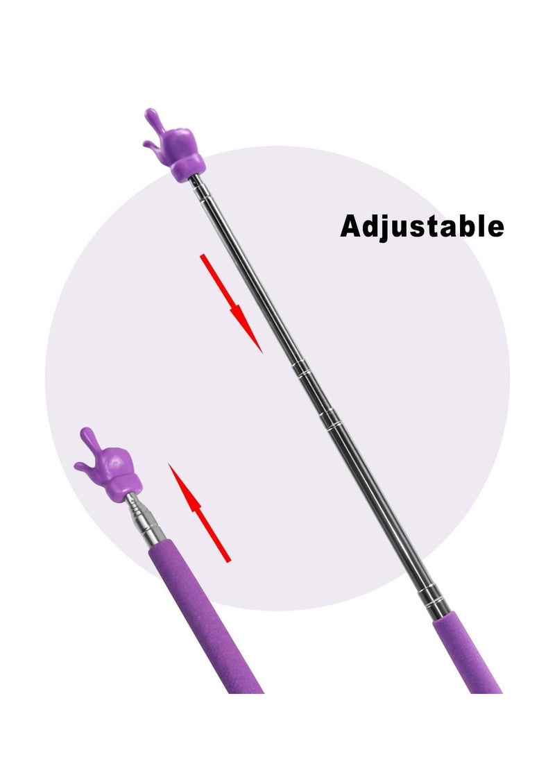 Captaintech Children Finger Reading Stick, Point Reading Pen Kindergarten Student Teacher Teaching Reading Picture Book Finger Shape Mini Pointer Stick 4PCS - Image 2