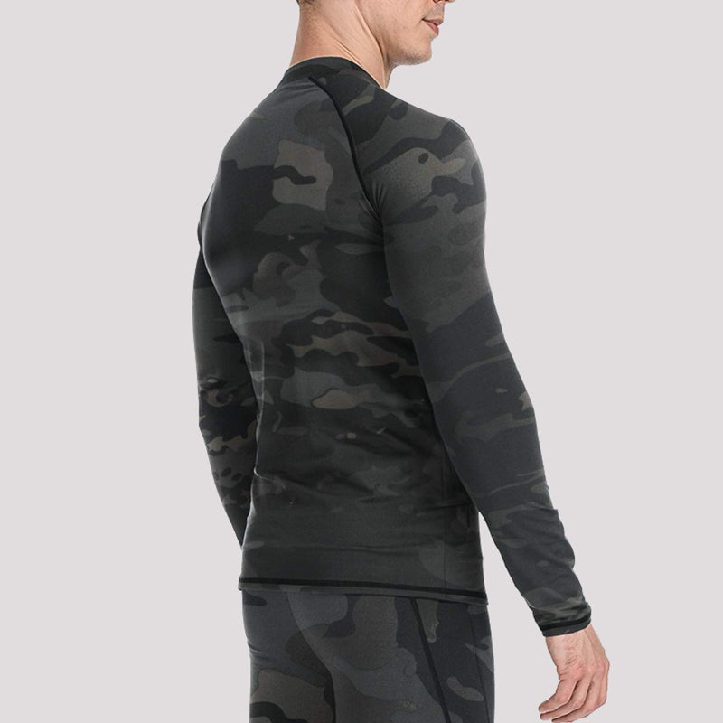 MEETYOO Thermal Underwear for Men, Winter Gear Long Johns Base Layer Top and Bottom Set for Skiing Running, Camo, Large - Image 2